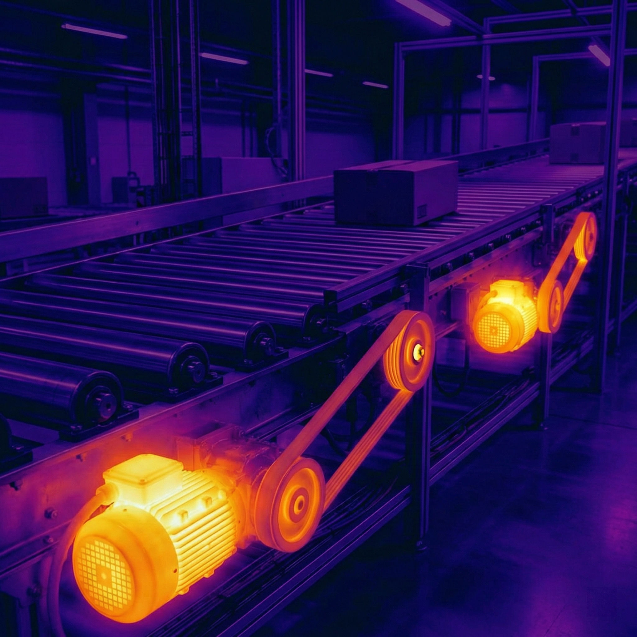 Thermal view of Automated Logistics Center Conveyor