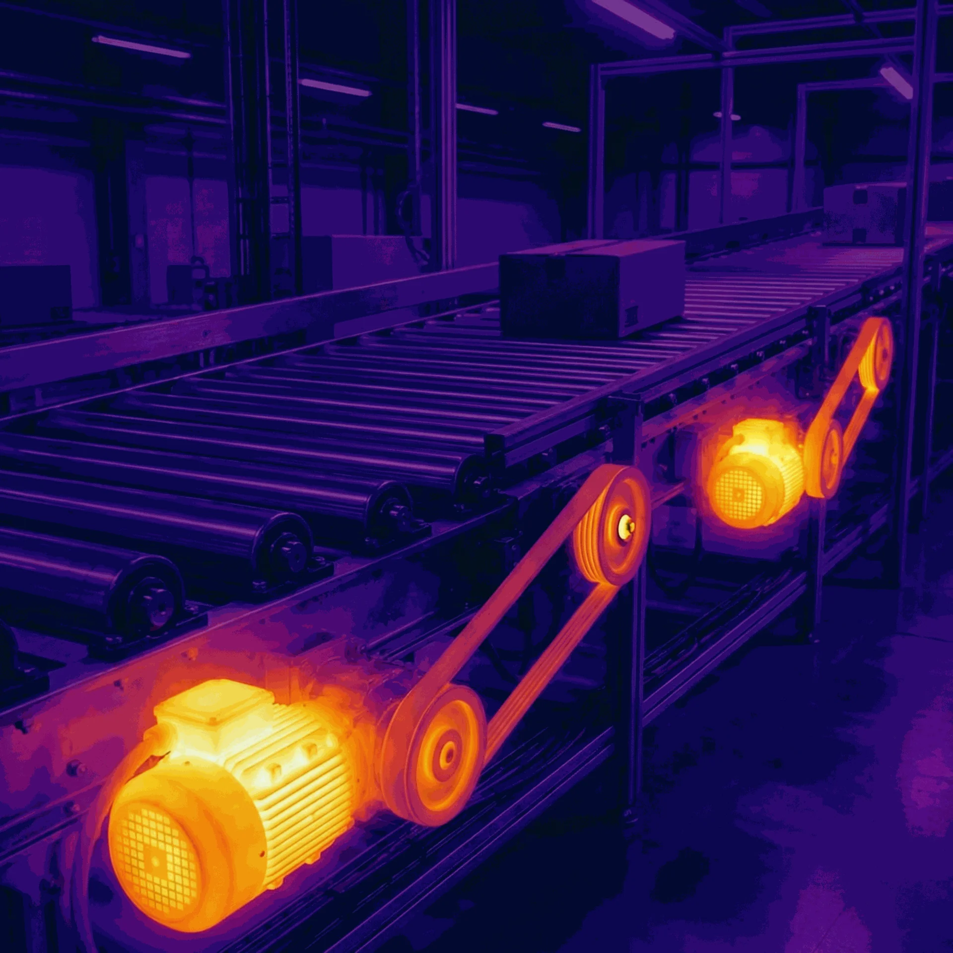 Thermal view of Automated Logistics Center Conveyor